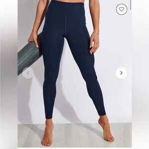 Girlfriend Collective Deep Blue High-Waisted Leggings with Pockets